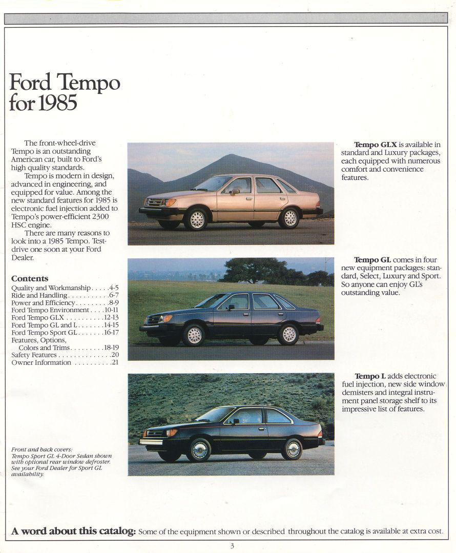 1985 Ford Tempo Brochure Page 16